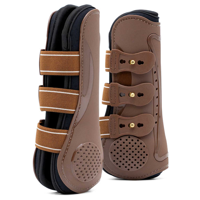 Jeffers Uniquely English Horse Tendon Boots, 2 - Pack - IAQI - Medium - Brown - 2 pk - 1
