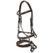 Jeffers Uniquely English "Kentucky" Fancy Stitched Leather Jumping Bridle for Horses - JEF14K - Havana - Cob - 1 - 1
