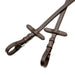 Jeffers Uniquely English Leather Laced Reins, Havana - JEF14Y - Buckle Bit Ends - Havana - 1 - 4