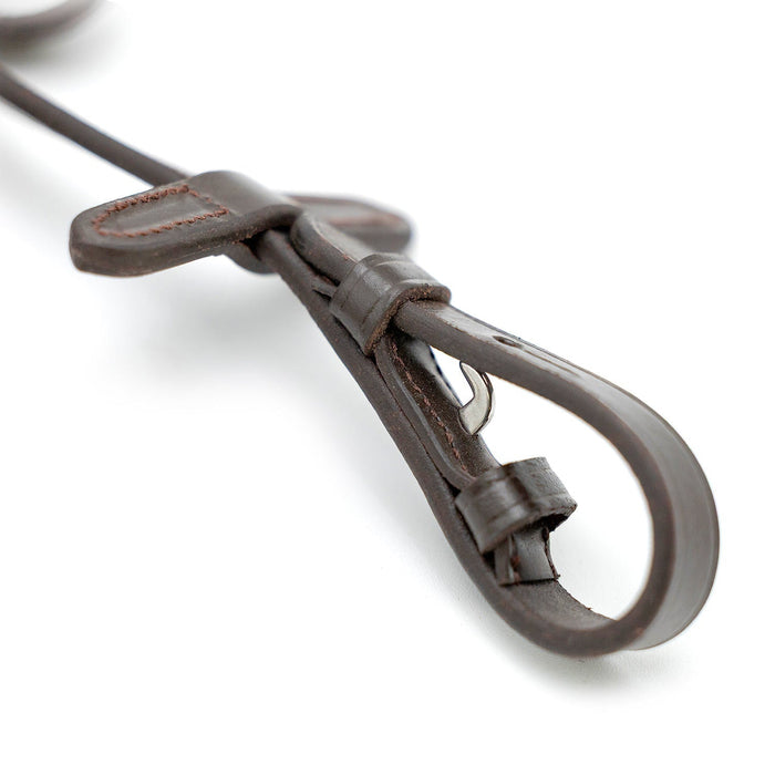 Jeffers Uniquely English Rubber Reins – Premium Leather, Non - Slip Grip, 54" for Horse Riding - JEF15D - Havana - 1 - 6