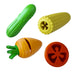 Jeffers Veggies Natural Rubber Dog Chew Toys, 4 pc, Medium - I7RQ-KIT - Medium - 4 pc - 1