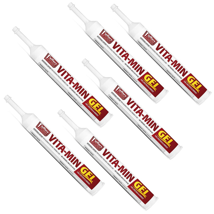 Jeffers Vita - Min Gel with Vit E & B12 for Cattle, Horses, Sheep, Goats & Swine - JEF2P4-6PK - 300 cc - 6 - 13