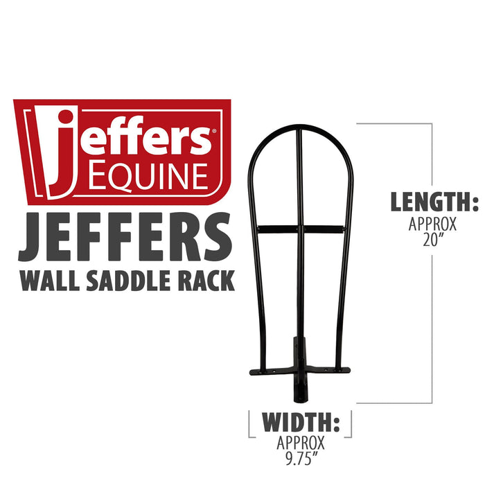 Jeffers Wall Mount English Saddle Rack with Tack Hook - IAS3 - 3