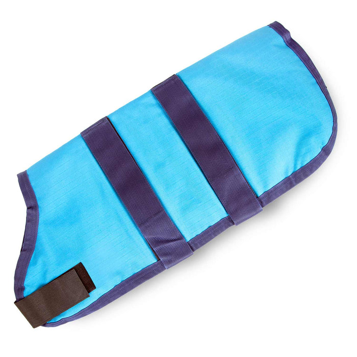 Jeffers Waterproof Breathe - Comfort 600D Ripstop Dog Blanket, 200 Gram - I2K3 - Teal with Navy Blue - 20" - 31