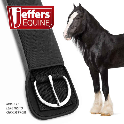 Jeffers Western Neoprene Sleeve Straight Draft Horse Cinch with Stainless Steel Hardware & Non - Slip Back - IA7B - 40 in - Black - 2