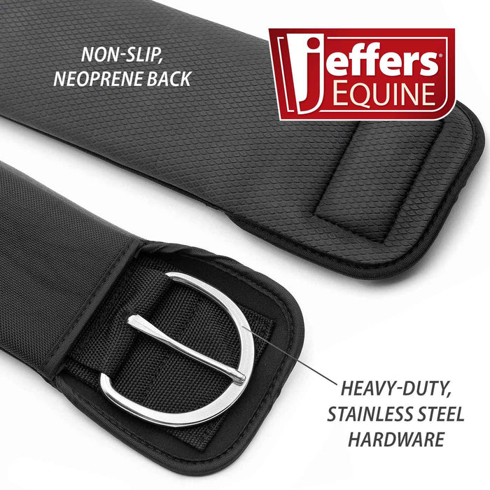 Jeffers Western Neoprene Sleeve Straight Draft Horse Cinch with Stainless Steel Hardware & Non - Slip Back - IA7B - 40 in - Black - 3