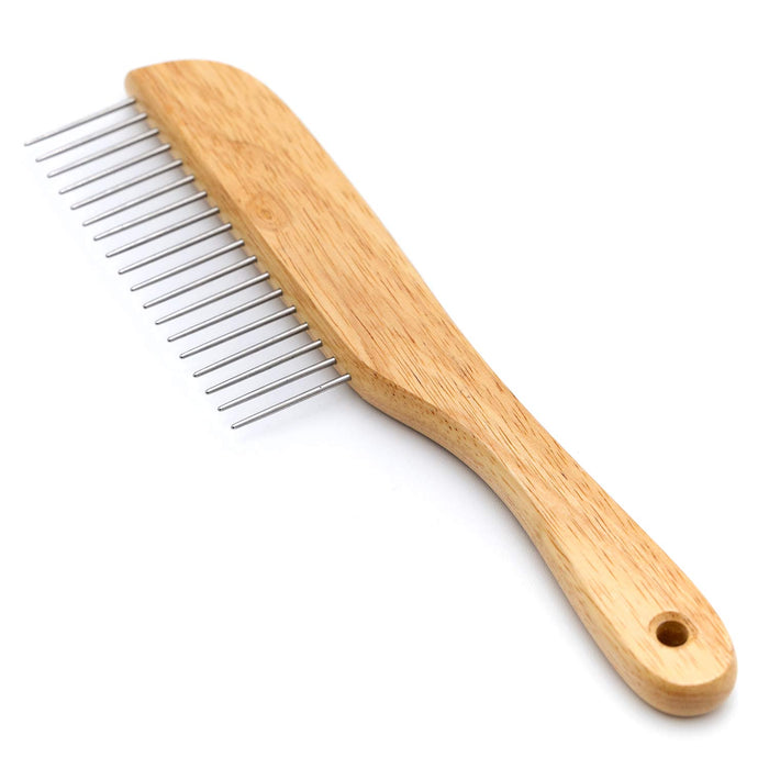 Jeffers Wood Handle Poodle Comb, 8 3/4" L x 1 1/4" L Teeth - UWP3 - 1