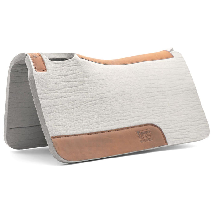 Jeffers WoolLuxe 100% Wool Felt Equine Saddle Pad – Cushioned, Breathable, and Shock - Absorbing - JEF12Z - Cream - 30" x 30" - 3/4" - 7