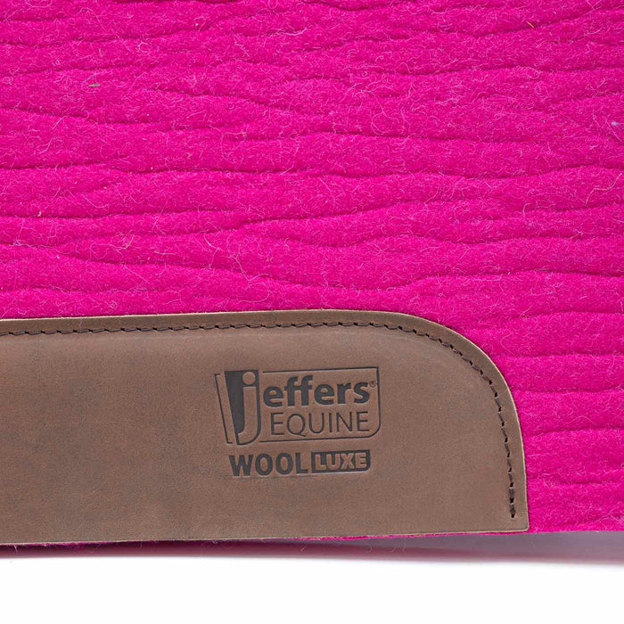 Jeffers WoolLuxe 100% Wool Felt Equine Saddle Pad – Cushioned, Breathable, and Shock - Absorbing - JEF13B - Pink - 30" x 30" - 3/4" - 22