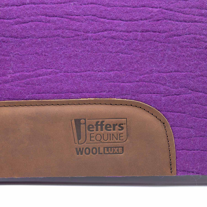 Jeffers WoolLuxe 100% Wool Felt Equine Saddle Pad – Cushioned, Breathable, and Shock - Absorbing - JEF13D - Purple - 30" x 30" - 3/4" - 32