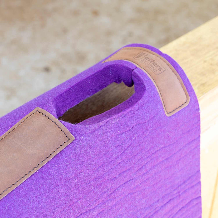 Jeffers WoolLuxe 100% Wool Felt Equine Saddle Pad – Cushioned, Breathable, and Shock - Absorbing - JEF13D - Purple - 30" x 30" - 3/4" - 29