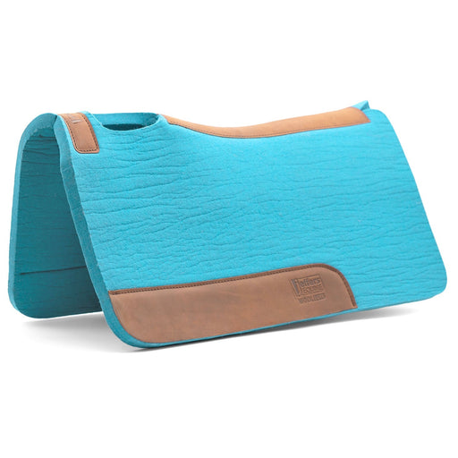 Jeffers WoolLuxe 100% Wool Felt Equine Saddle Pad – Cushioned, Breathable, and Shock - Absorbing - JEF13E - Turquoise - 30" x 30" - 3/4" - 1