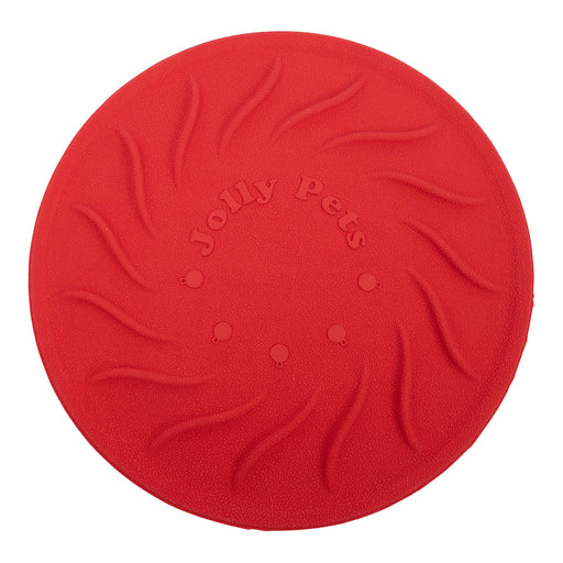 Jolly Tuff Flyer Dog Fetch Toy - H7W8 - Red - 8.5" - 1
