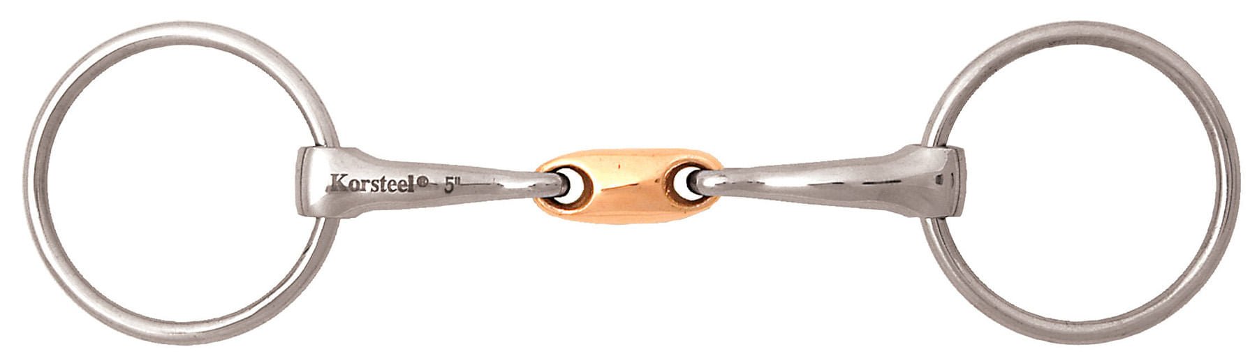 JP Korsteel Copper Oval Link Loose Ring Snaffle Bit - KO1G2 - 2