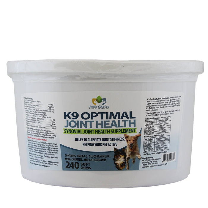 K9 Optimal Joint Health Soft Chew - 015PC-240 - 240 ct - Jar - 1