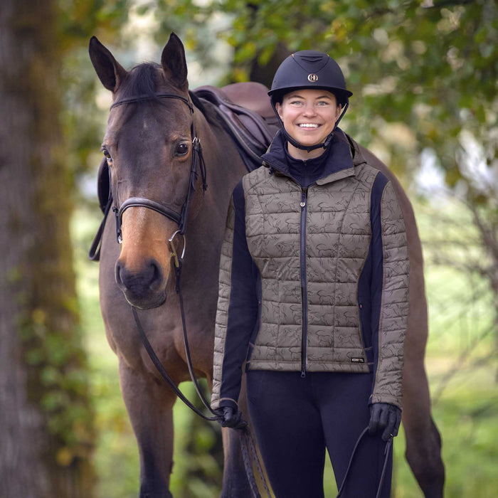 Kerrits Women's Heads Up Winter Whinnies Quilted Riding Jacket - KT2GB - XSmall - Sable - 9