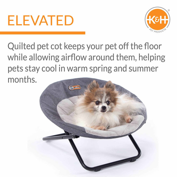 K&H Pet Products Elevated Cozy Cot - PCFW - Gray - Small - 11