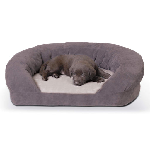 K&H Pet Products Orthopedic Bolster Sleeper Dog Bed, Gray, Medium, 30" - PCGM - Gray - Medium - 1