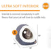 K&H Pet Products Thermo - Pet Cave Heated Cat Bed – Plush Cat Cave & Tunnel for Cats and Small Dogs - PCVG - Grey - 17" x 15" x 13" - 2