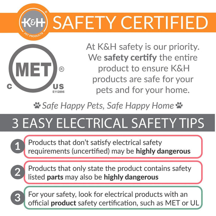 K&H Thermal - Bowl Outdoor Heated Cat & Dog Water Bowl, 32 oz – Non - Freezing, BPA - Free, Energy - Efficient - PCU9 - Grey - Holds 32 oz - 4