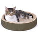 K&H Thermo - Kitty Cuddle Up Cat Bed – Indoor Heated Cat Bed with Low - Wall Design, Soft Foam Base & Removable Washable Cover - PCUQ - Brown - 16"D - 1