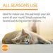 K&H Thermo - Kitty Heated Cat Bed – Energy - Efficient, MET Certified Indoor Cat Warming Mat - PCUJ - Assorted - 12.5" x 25" - 8