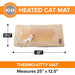 K&H Thermo - Kitty Mat Heated Cat Bed – Indoor Reversible Heated Cat Mat, Low - Wattage, Machine Washable, Cozy Nap Pad - PCUF - Sage / Tan - 12.5" x 25" - 3