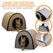 K&H Thermo Mod Heated Outdoor Cat House – Insulated, Waterproof Kitty Shelter for Feral & Outdoor Cats - PCUW - Brown - 21" x 14" x 13" - 3