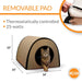 K&H Thermo Mod Heated Outdoor Cat House – Insulated, Waterproof Kitty Shelter for Feral & Outdoor Cats - PCUW - Brown - 21" x 14" x 13" - 2