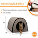 K&H Thermo Mod Heated Outdoor Cat House – Insulated, Waterproof Kitty Shelter for Feral & Outdoor Cats - PCUX - Grey - 21" x 14" x 13" - 10