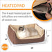 K&H Thermo - Pet Cuddle Cushion Heated Pet Bed – Indoor Heated Sofa - Style Bed for Cats & Small Dogs with Removable Cushion - PCUR - Brown / Tan - 14" x 23" - 3