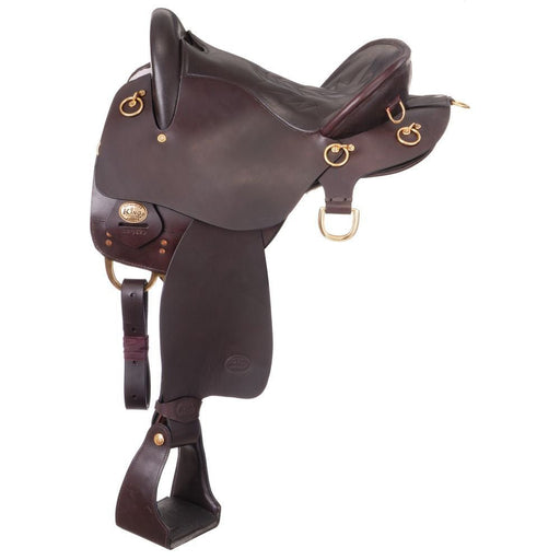 King Series Trekker Tooled Endurance Saddle with Horn - JTI62 - Dark Oil - 15" - 2
