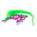 Retractable Cat Teaser Wand Toy with 2 Colorful Replacement Twist Worms and Bell  