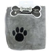 Bone Dry Embroidered Gray Microfiber Pet Robe with Adjustable Closure  