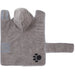 Bone Dry Embroidered Gray Microfiber Pet Robe with Adjustable Closure  