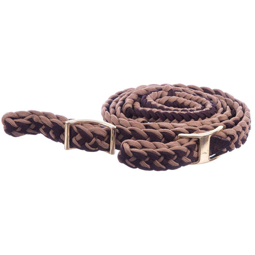 Knotted Braided Barrel Rein, 8 ft - 121B4 - Turquoise - 8' - 1