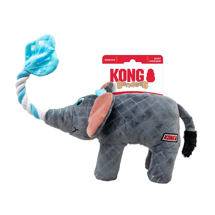 KONG Bendeez™ Plush Dog Toy with Flexible Rope Core & Squeaker - K9ADB - Elephant - Large - 1 ct - 2