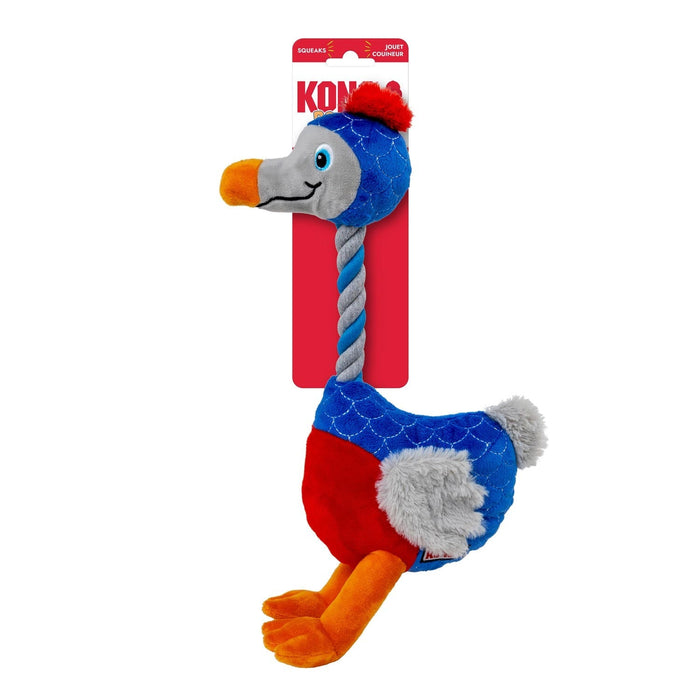 KONG Bendeez™ Plush Dog Toy with Flexible Rope Core & Squeaker - K9ADC - Bird - Large - 1 ct - 13