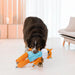 KONG Floppy Knots Plush Dog Toy with Internal Rope & Squeaker - K9ABZ - Fox - XLarge - 1 ct - 12