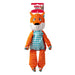 KONG Floppy Knots Plush Dog Toy with Internal Rope & Squeaker - K9ABZ - Fox - XLarge - 1 ct - 7