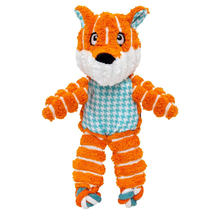 KONG Floppy Knots Plush Dog Toy with Internal Rope & Squeaker - K9AC2 - Fox - XSmall - 1 ct - 16
