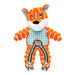 KONG Floppy Knots Plush Dog Toy with Internal Rope & Squeaker - K9AC2 - Fox - XSmall - 1 ct - 19