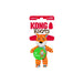 KONG Floppy Knots Plush Dog Toy with Internal Rope & Squeaker - K9AC2 - Fox - XSmall - 1 ct - 17