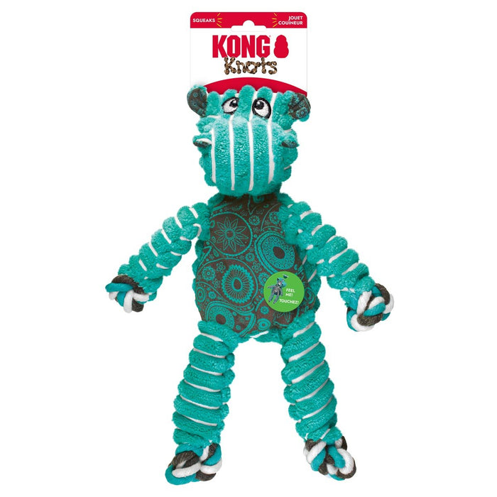 KONG Floppy Knots Plush Dog Toy with Internal Rope & Squeaker - K9AC4 - Bunny - Small/Medium - 1 ct - 32
