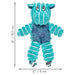 KONG Floppy Knots Plush Dog Toy with Internal Rope & Squeaker - K9AC8 - Teal Hippo - XSmall - 1 ct - 37