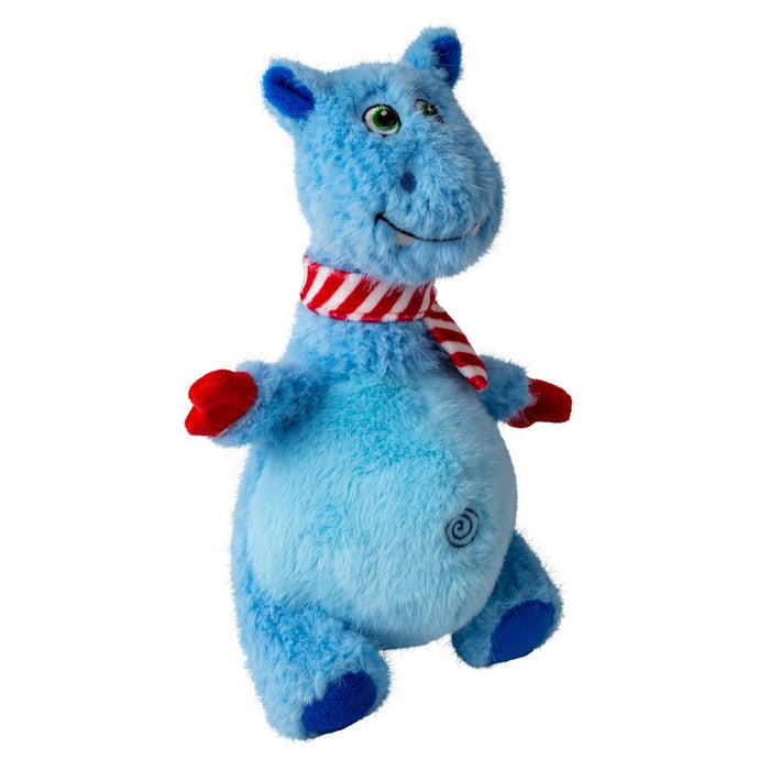KONG Holiday Knots Belly Hippo Plush Squeaker Dog Toy, Md/Lg - K9AAT - Md/Lg - Blue - 1 ct - 2