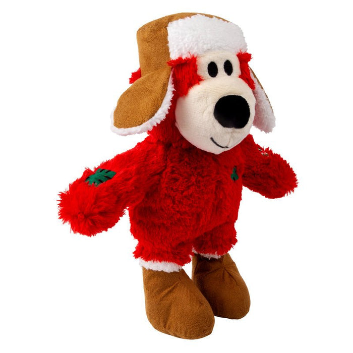 KONG Holiday Plush Wild Knots Bear Dog Toy, Assorted Colors - K9ABF - Md/Lg - Assorted - 1 ct - 20