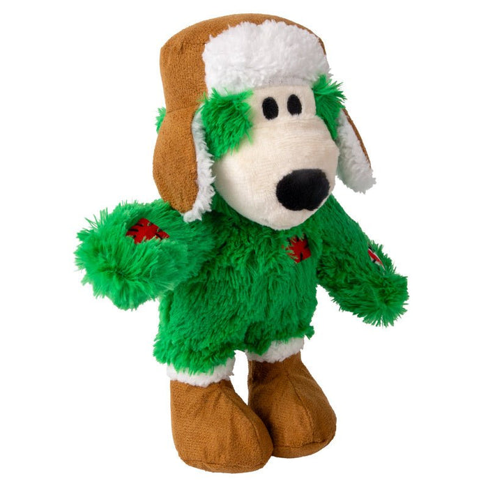 KONG Holiday Plush Wild Knots Bear Dog Toy, Assorted Colors - K9ABG - Sm/Md - Assorted - 1 ct - 9