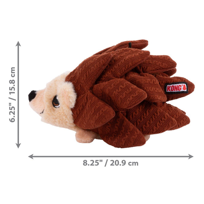 KONG Layerz Forage Animal Plush Dog Toy – Treat Puzzle with Squeaker & Crinkle - K9ABV - Hedgehog - Medium - 1 ct - 9