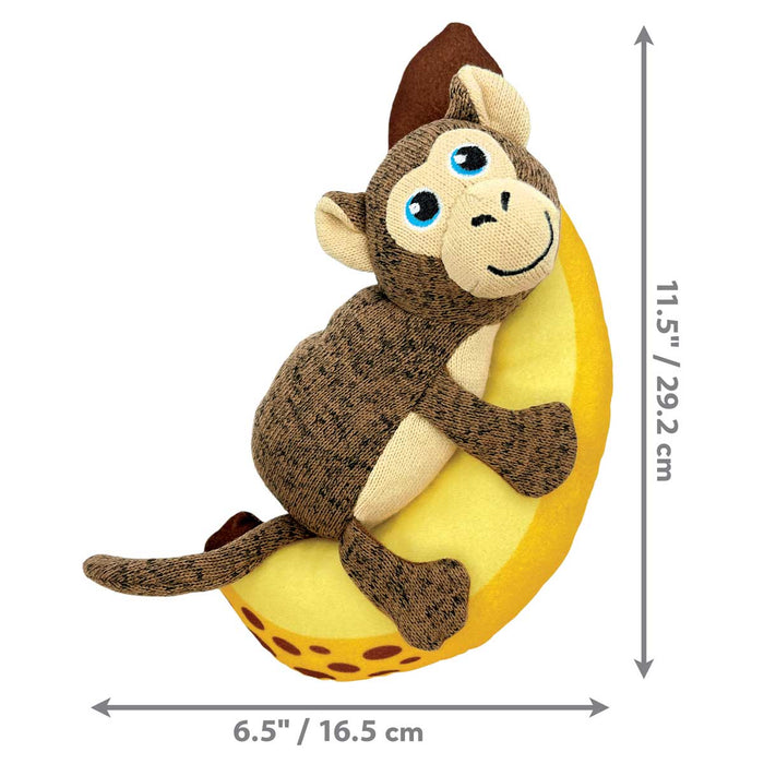 KONG Pull - A - Partz™ 2 - in - 1 Squeaky Plush Dog Toy - K9ACY - Monkey - Medium - 1 ct - 3